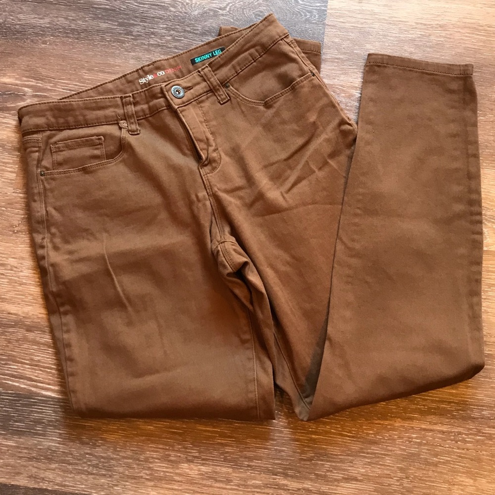 ✅Style & Co. Cute Brown skinny jeans